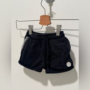 Black Little Surfer Dude Cotton Kid Shorts